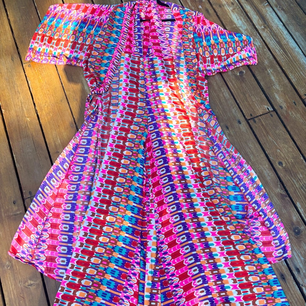Vintage Multicolor Halter Jumpsuit with Wide Legs - Picture 10 of 15